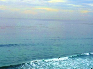A view of the ocean with waves approaching the shore. - Beautiful Oceanfront Home, Gorgeous Views, Deck and Patio! Best Value! (Encinitas)