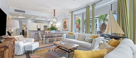 Smart TV, DVD player, books