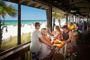 Outdoor dining - ON BEACH- 20 STEPS, 3rd Floor, BEST view, Reasonable, Choice Condo in Resort (Panama City Beach)