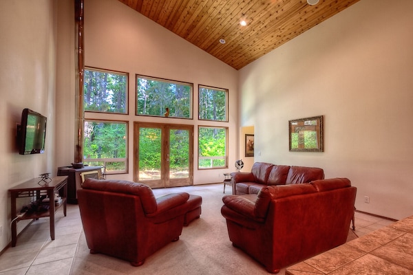 Smart TV, fireplace, video-game console, DVD player