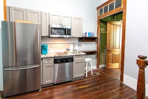 Fridge, microwave, oven, stovetop - Ursulines Historic Creole Cottage (D) Steps to Qtr Historic Getaways (New Orleans)