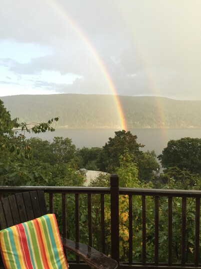A romantic cottage and artist's retreat looking down over an enchanted lake
