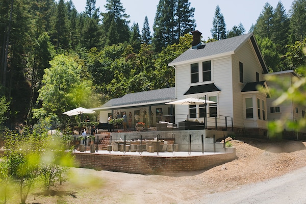 The historic, newly renovated house has 3 decks for dining, lounging, yoga, etc.