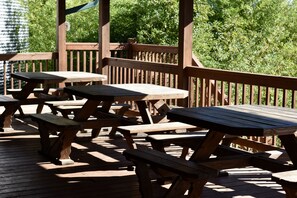 Outdoor dining - Elk Ridge Ranch-French Lick-Family Reunions Corporate Retreats, Private Parties (shoals)
