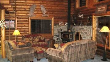 Smart TV, fireplace, video-game console, DVD player