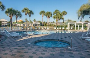 A heated pool