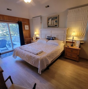 5 bedrooms, memory-foam beds, iron/ironing board, travel cot