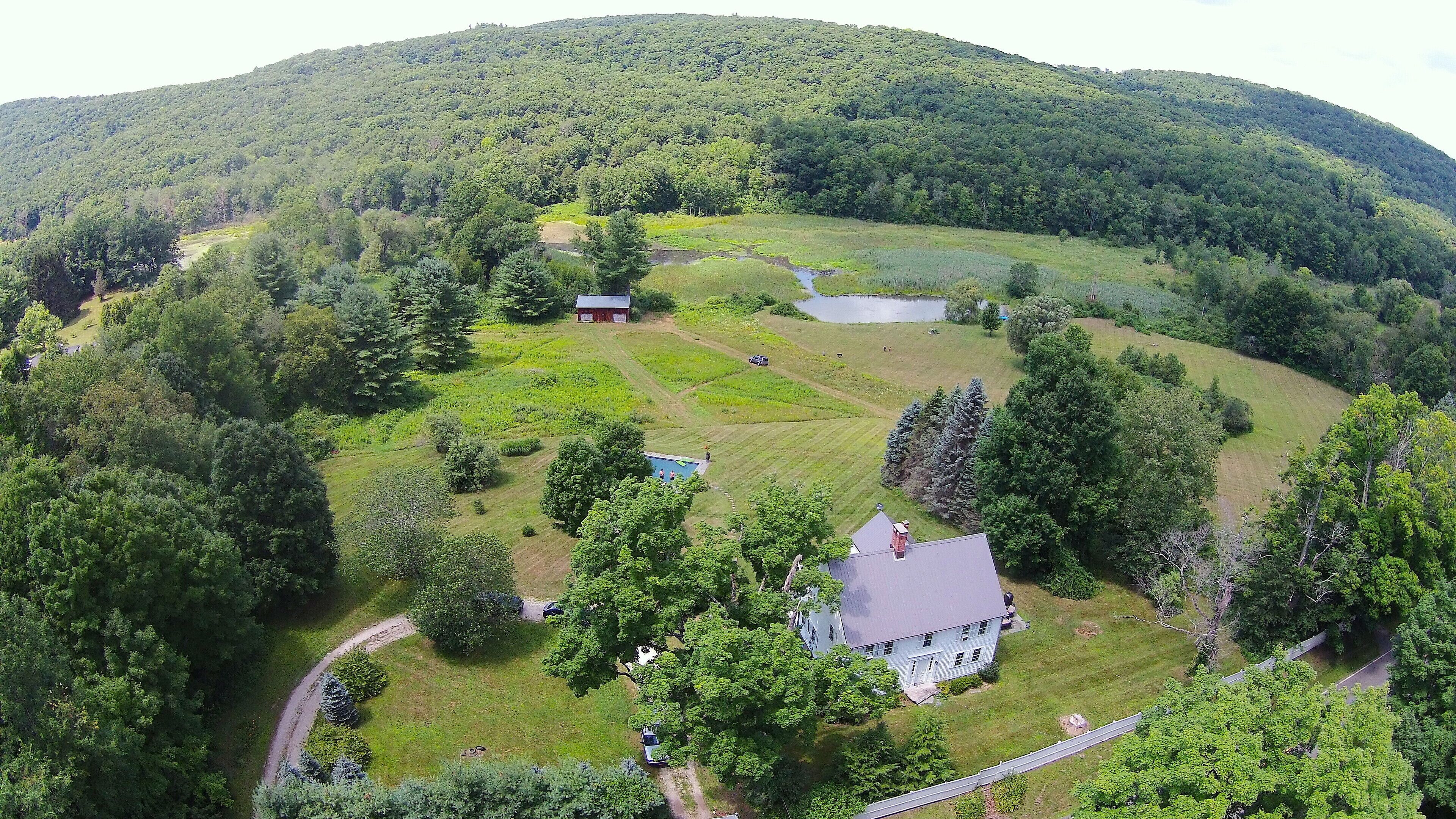Historic Estate on 40 Private Acres with Pool, Pond & Views!