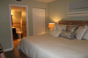 1 bedroom, memory-foam beds, desk, iron/ironing board