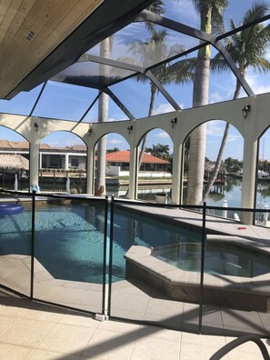 Outdoor pool, a heated pool