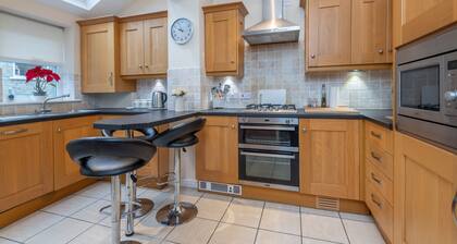 Calderdale Terraces, in the center of Hebden Bridge, on a quiet street