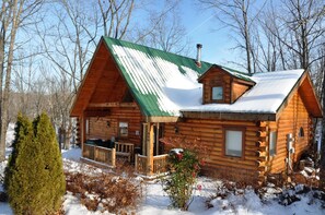 Exterior - Refreshed Three Bear Log Cabin, Vaulted Ceilings, Private Hot Tub, Car Charger, Close to Big Cedar (Ridgedale)