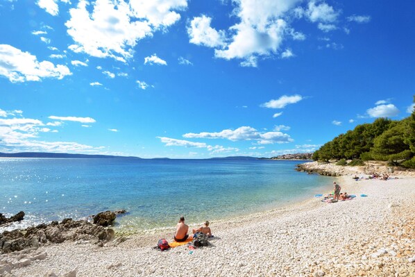 Playa en los alrededores y camastros 