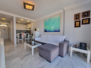 TV, DVD player, books