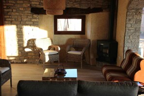 Télévision, cheminée