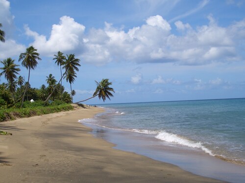 Villa mit großem Pool, abgeschirmt Terrasse mit Blick auf Karibik.