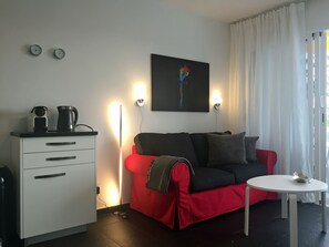 Smart TV, DVD player, music library, stereo