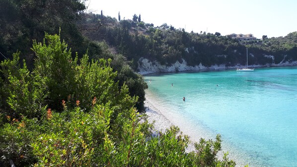 Beach nearby, sun loungers