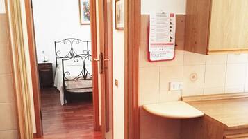 1 bedroom, iron/ironing board, bed sheets