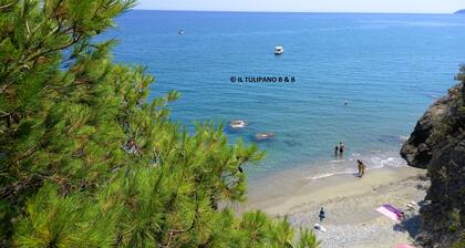 Double room private bathroom and patio, breakfast incl. 80 meters from the sea