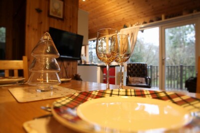 LIEVER is a charming log cabin in a beautiful forest location close to Loch Awe