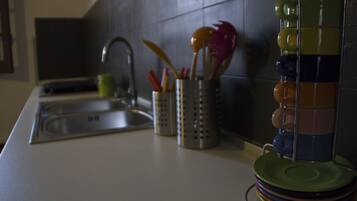 Fridge, oven, stovetop, electric kettle