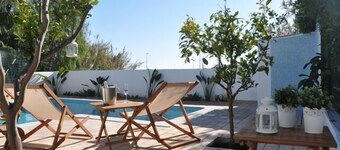Villa 500 meters from the sea with private saltwater pool in Meia Praia