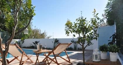 Villa 500 meters from the sea with private saltwater pool in Meia Praia