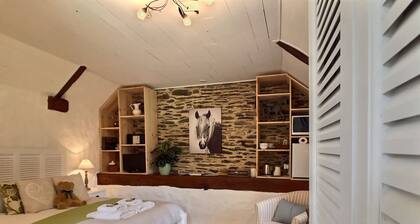 Couples' chambre d'hôte in Monts D'Arrée with access to heated swimming pool