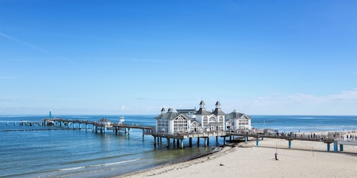 Luxuswohnung Summerbreeze Cloud Meerblick | Skypool, Sauna & Strandkorb | Hund