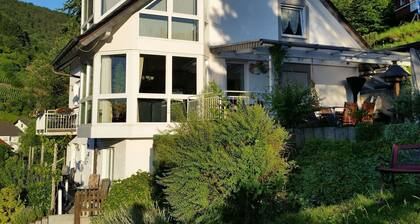 Your home in Rech in the Ahr valley. The entrance to the red wine trail and Ahrsteig.