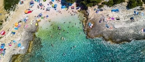 Plage à proximité, chaises longues
