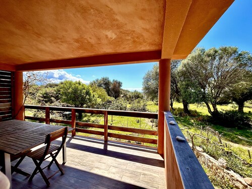 MAISON CASA ROSSA, F2, 37m2+terrasse couverte 20m2, Clim, Wifi ,parking.