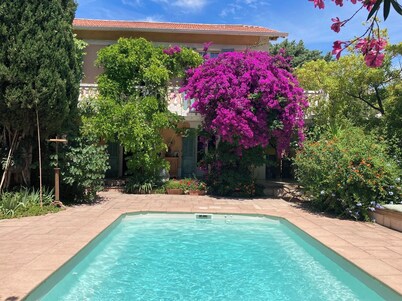 Provencal house with pool near beach in the south of France