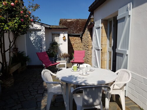  La Traversière extérieur clos,plage 600m, commerces 100m,wifi