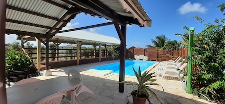 Outdoor pool. Hotel rooms with private bathroom