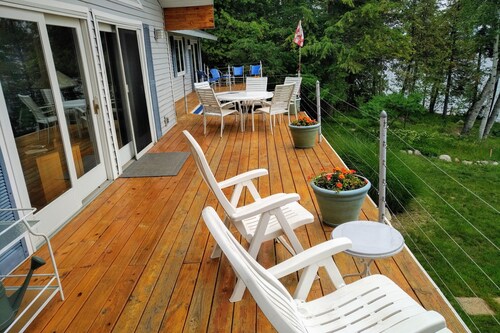 Lakefront Home on Lake Charlevoix, Spectacular Views;  100' from the water.  