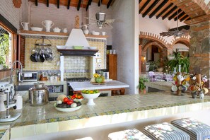 Fridge, microwave, oven, stovetop - Casa Guacamole: Magical 5 BDRM Open-Air Hacienda with Million Dollar Ocean Views (Puerto Vallarta)