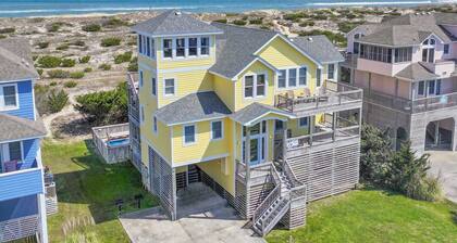 Spektakuläre Oceanfront Home Salvo w / Poolside Kitchen & Grill, Whirlpool, Game Rm