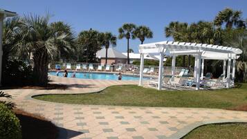 Outdoor pool, a heated pool