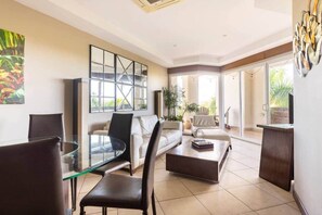 Smart TV, DVD player, foosball, table tennis