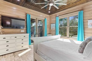 5 bedrooms, iron/ironing board, travel cot, WiFi