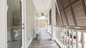 Terrace/patio - Beach & Resort Pool Nearby! 4 King Beds & 4 Bikes! Screened-in Porch with Table! (Seacrest Beach)