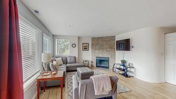 TV, fireplace, DVD player