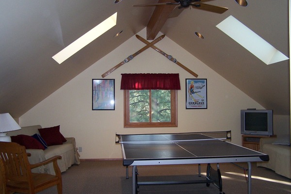 Great room with ping-pong table