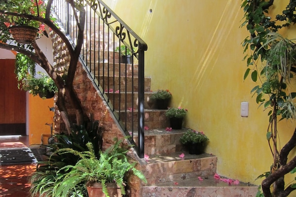 Stairs to rooftop terrace