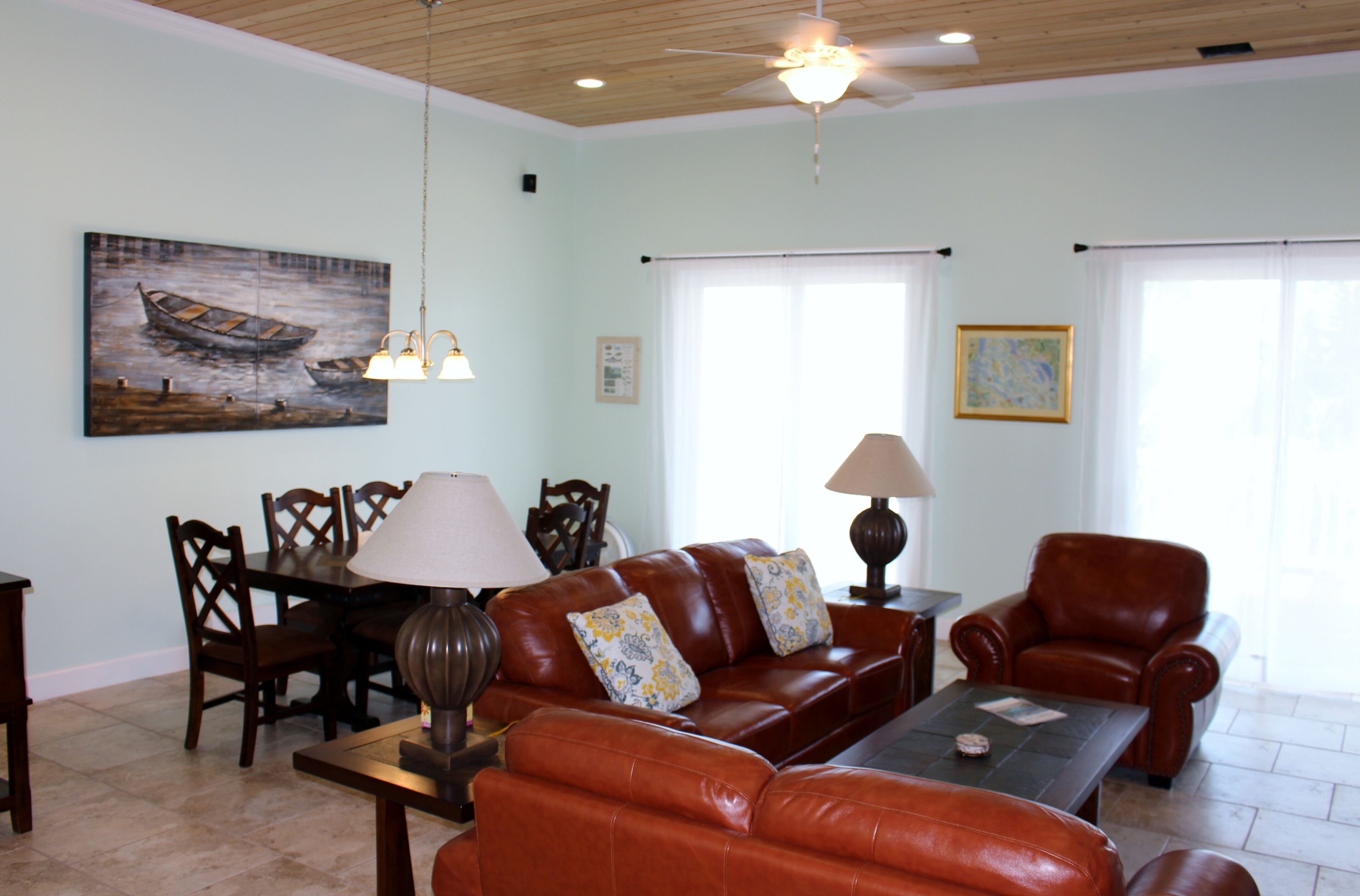 Smart-tv, dvd-afspiller, bøger, videobibliotek