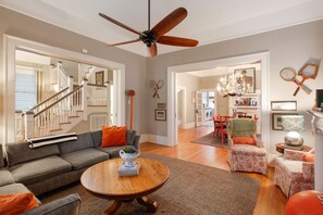 Smart TV, DVD player, books