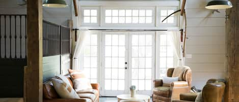 Fireplace, books