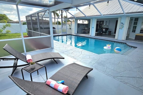 Outdoor pool, a heated pool